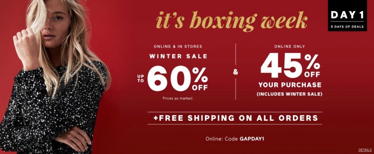 gap boxing day sale