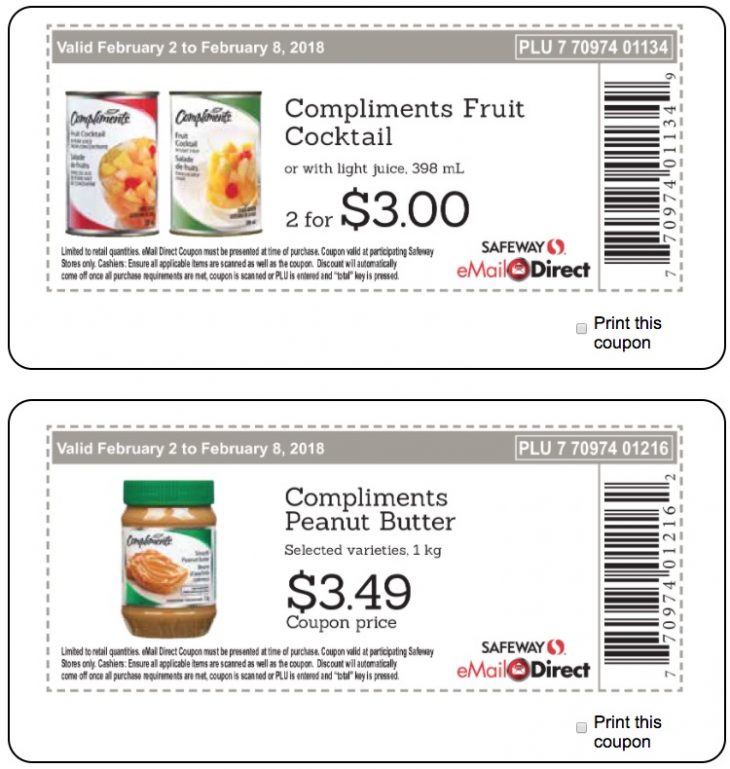 Safeway, Sobeys Canada Weekly Coupons Compliments Fruit