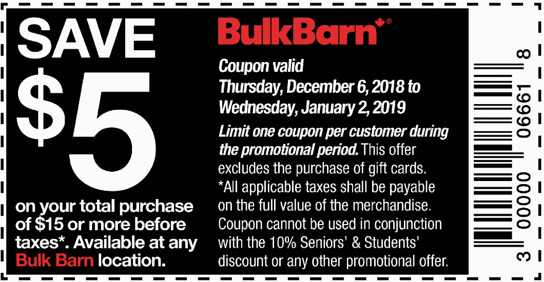 Bulk Barn Canada New Coupons: Save $5 Off your Total ...