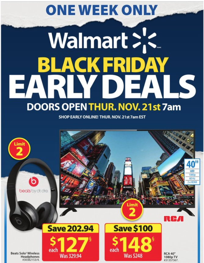 Walmart Canada Black Friday 2019 Early Deals Flyer Hot Canada