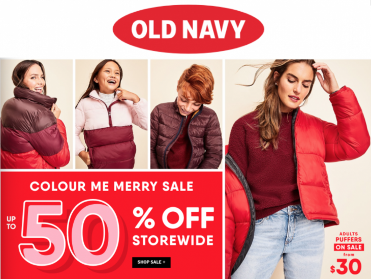 Old Navy Canada Colour Me Merry Sale: Today, Women's Microfleece Full ...