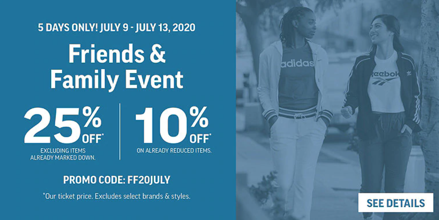 adidas friends and family coupon