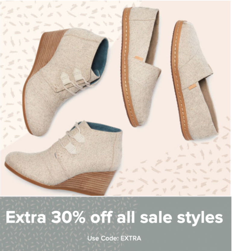 TOMS Canada Sale: Save an Extra 30% Off Sale Styles with Coupon Code ...