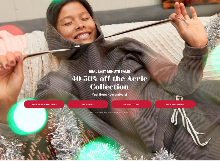 American Eagle Aerie Canada Holiday Deals FREE 25 Gift Card With 