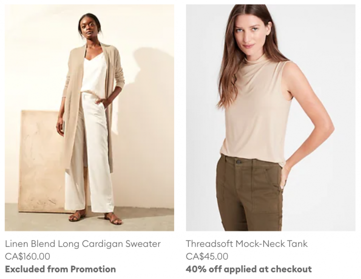 Banana Republic Canada Online Sale: Save Extra 50% off Sale Styles + 40 ...