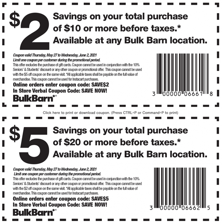 Bulk Barn Canada New Coupons and Flyer Deals Save 2 to 5 Off Your