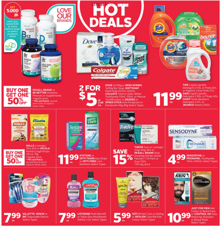 Rexall Canada Flyers Offers: Get 37,500 Be Well Points When You Spend ...