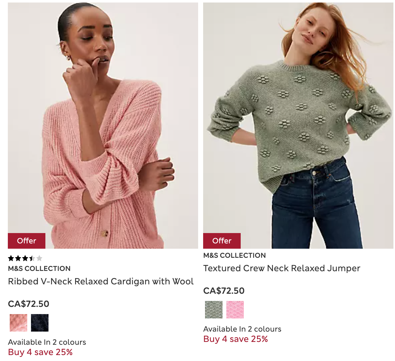 Marks and Spencer Canada Sale: Save 25% Off 4 Items + 3 for 2 Kids ...