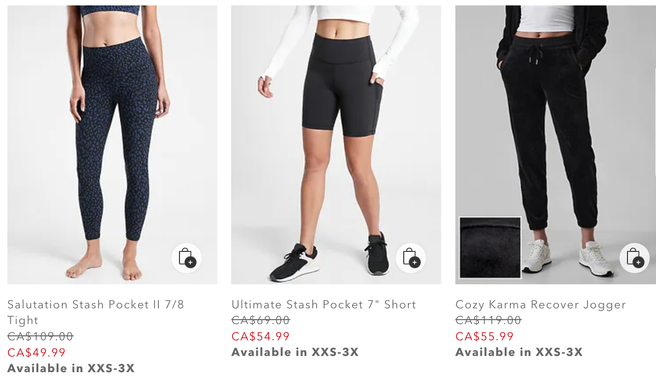 Athleta Canada Secret Warehouse Sale: Save Up to 50% OFF Many Styles ...