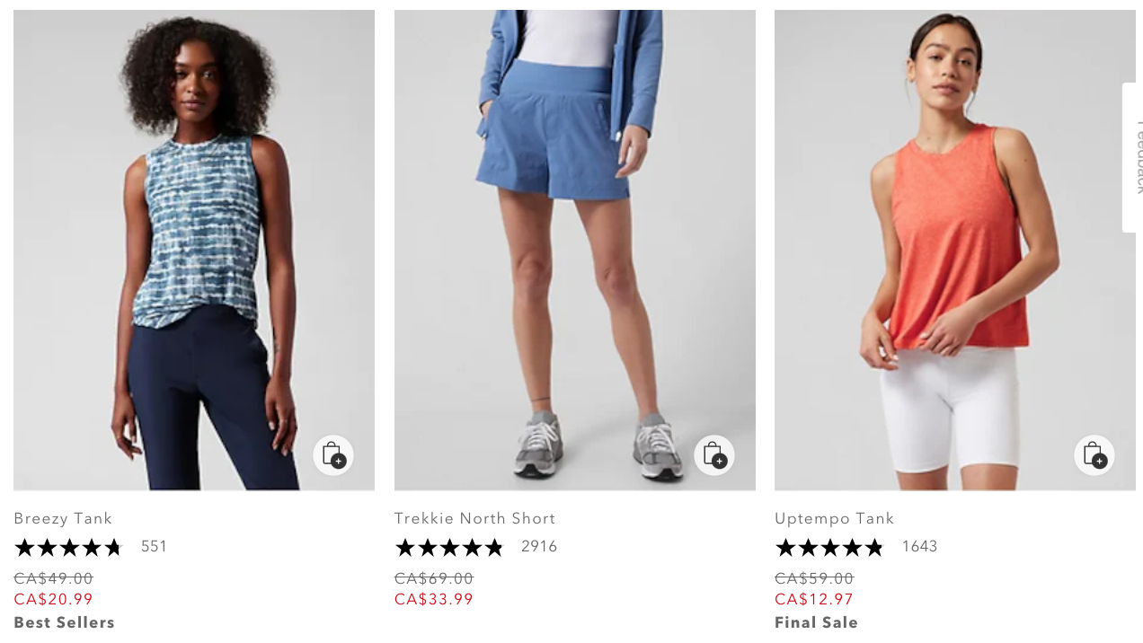 Athleta Canada Sale: Save Up to 60% OFF Many Items Including Tanks ...