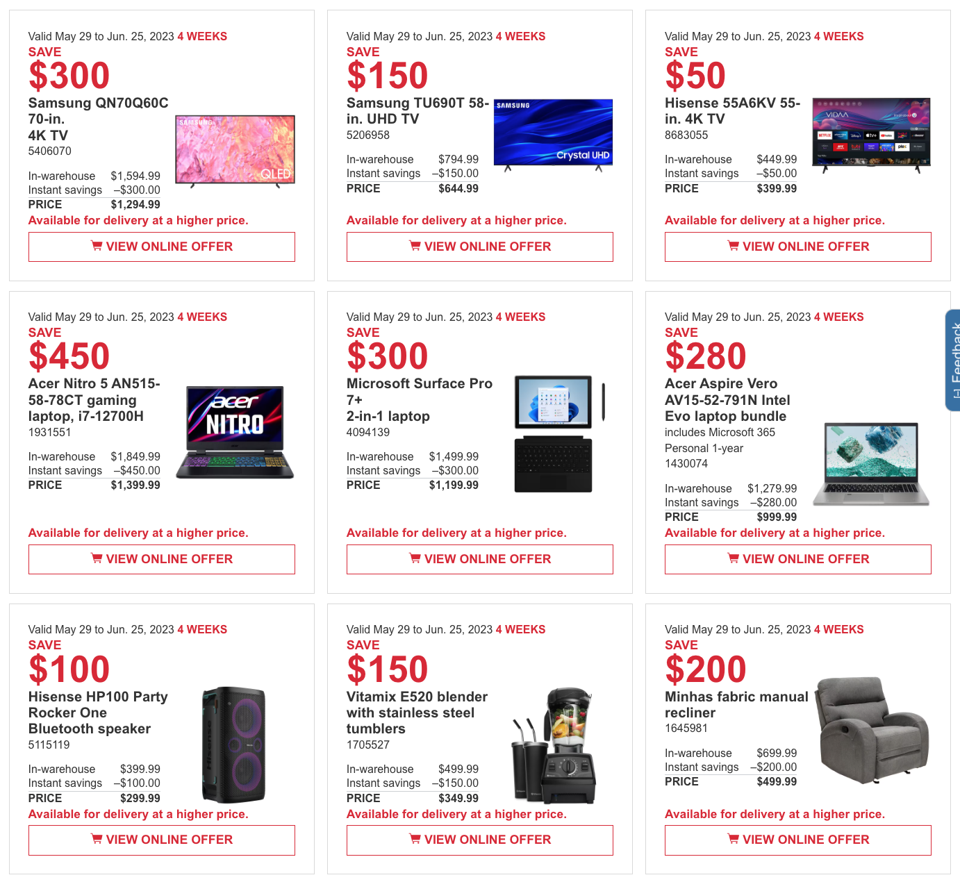 Costco Canada Coupons/Flyers Deals at All Costco Wholesale Warehouses
