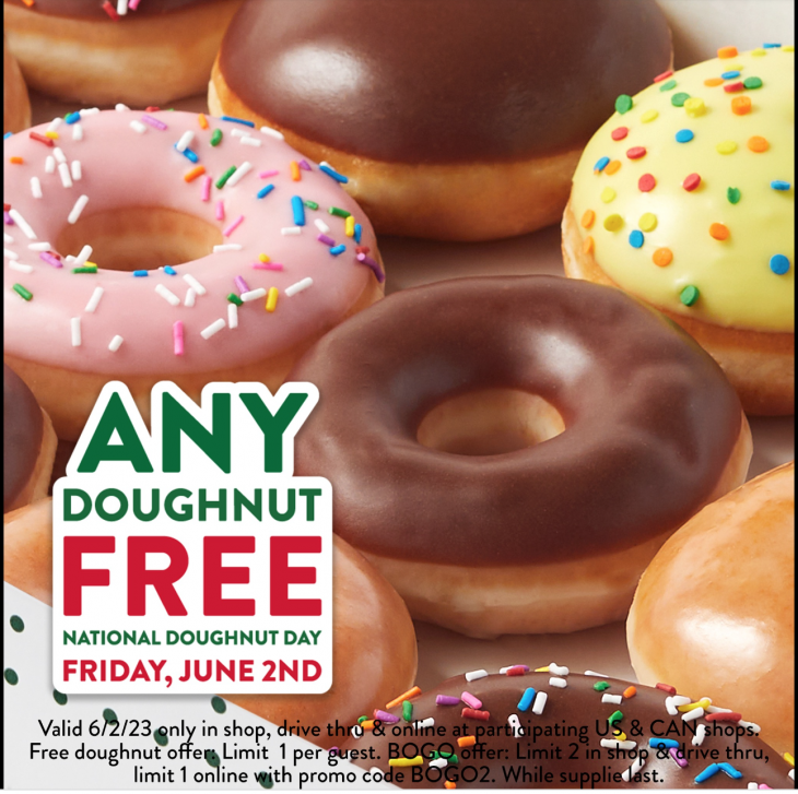 Krispy Kreme Doughnut Canada National Doughnut Day Promotions Enjoy