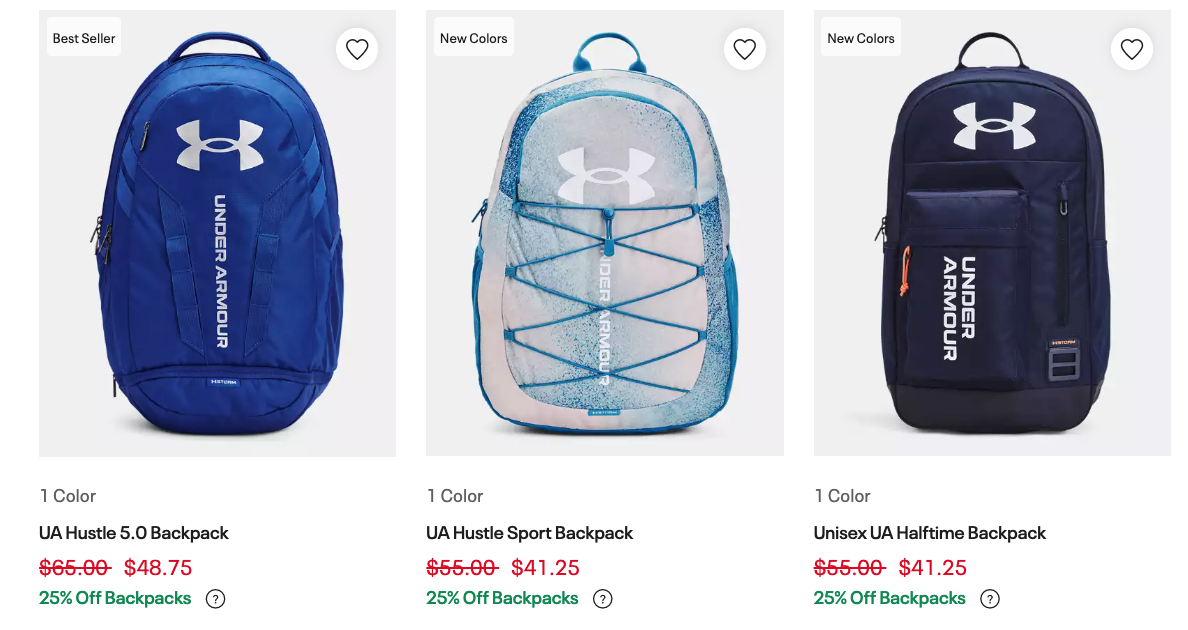 Under Armour Canada Back To School Sale Save 25 off Select Backpacks