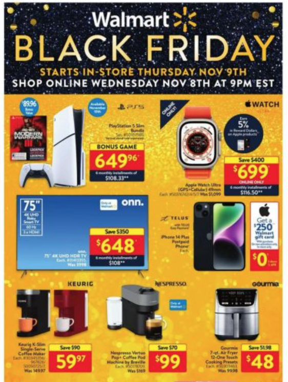 Walmart Canada Black Friday 2023 Sale Starting ONLINE Today at 9