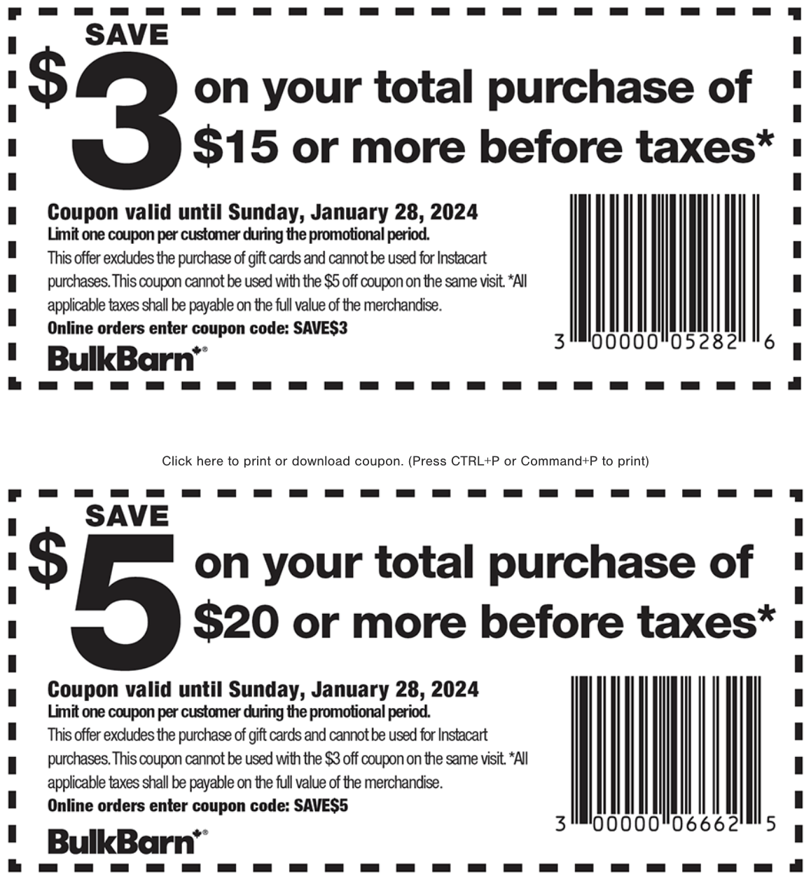 Bulk Barn Canada Coupons and Flyer Deals Save 3 to 5 Off Your