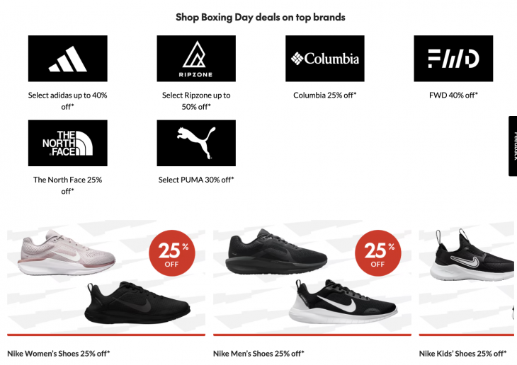 boxing day nike canada